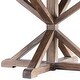 preview thumbnail 7 of 16, Benchwright Rustic X-base Round Pine Wood Dining Table by iNSPIRE Q Artisan