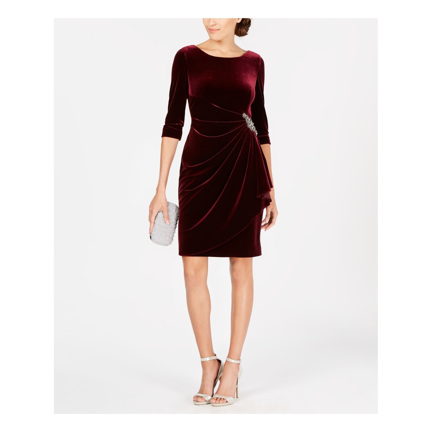 alex evenings velvet dress