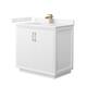 Option White / Carrara Cultured Marble Top / Satin Bronze