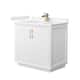 Option White / Carrara Cultured Marble Top / Satin Bronze
