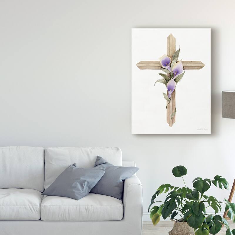 Kathleen Parr Mckenna 'Easter Blessing Cross Ii' Canvas Art