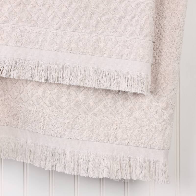 Superior Rolla Cotton Geometric Jacquard Plush Soft 9 Piece Towel Set