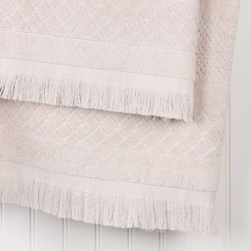 Superior Rolla Cotton Geometric Jacquard Plush Soft Bath Sheet Set of 2