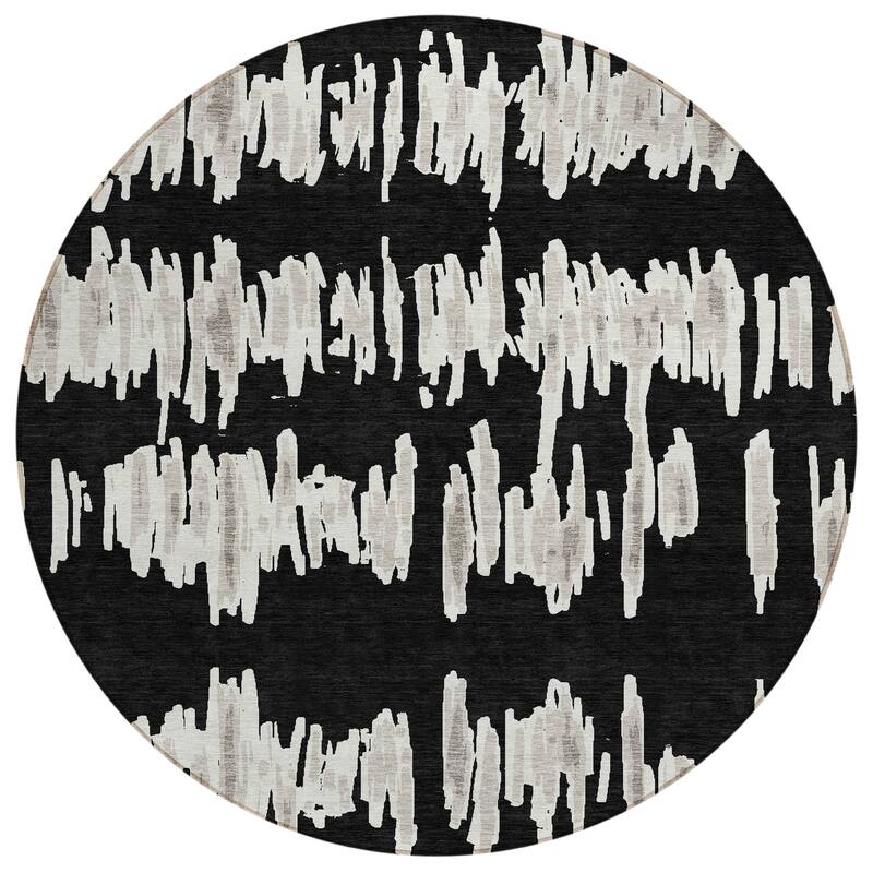 Machine Washable Indoor/ Outdoor Chantille Abstract Contemporary Rug