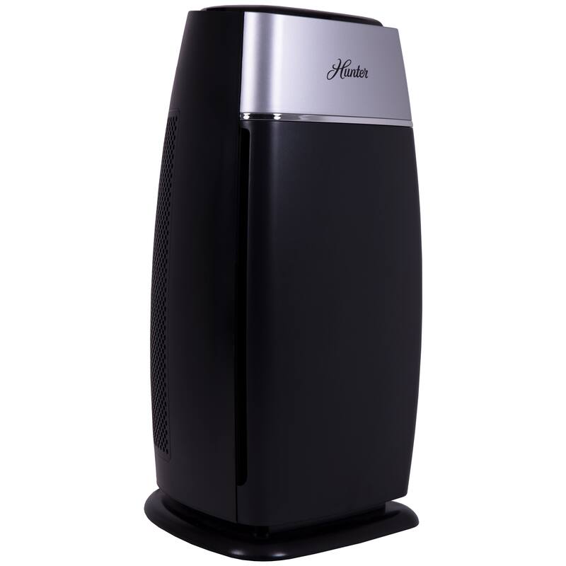 Hunter EcoSilver True HEPA Medium Tower Air Purifier - Black