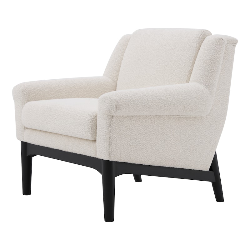 Mid-Century Modern Upholstered Accent Chair with Flared Arms by Harper&Bright Designs