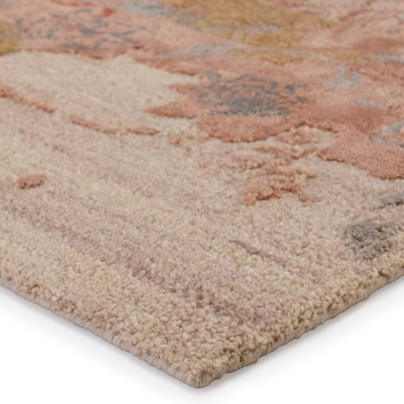 Lyle Handmade Medallion Pink/ Light Taupe Area Rug