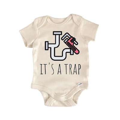Plumber Plumbing Trap - Baby Boy Girl Clothes Infant Bodysuit Funny Cute Newborn