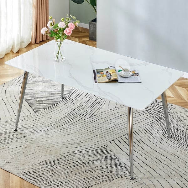 Rectangular Dining Table - White - Bed Bath & Beyond - 40159879