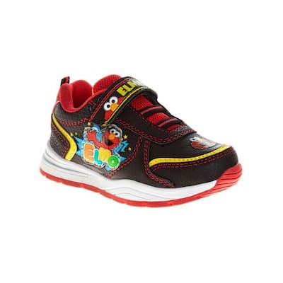 Sesame Street Kids Light Up Elmo Hook and Loop Fashion Sneaker. (Toddler/Little Kids)