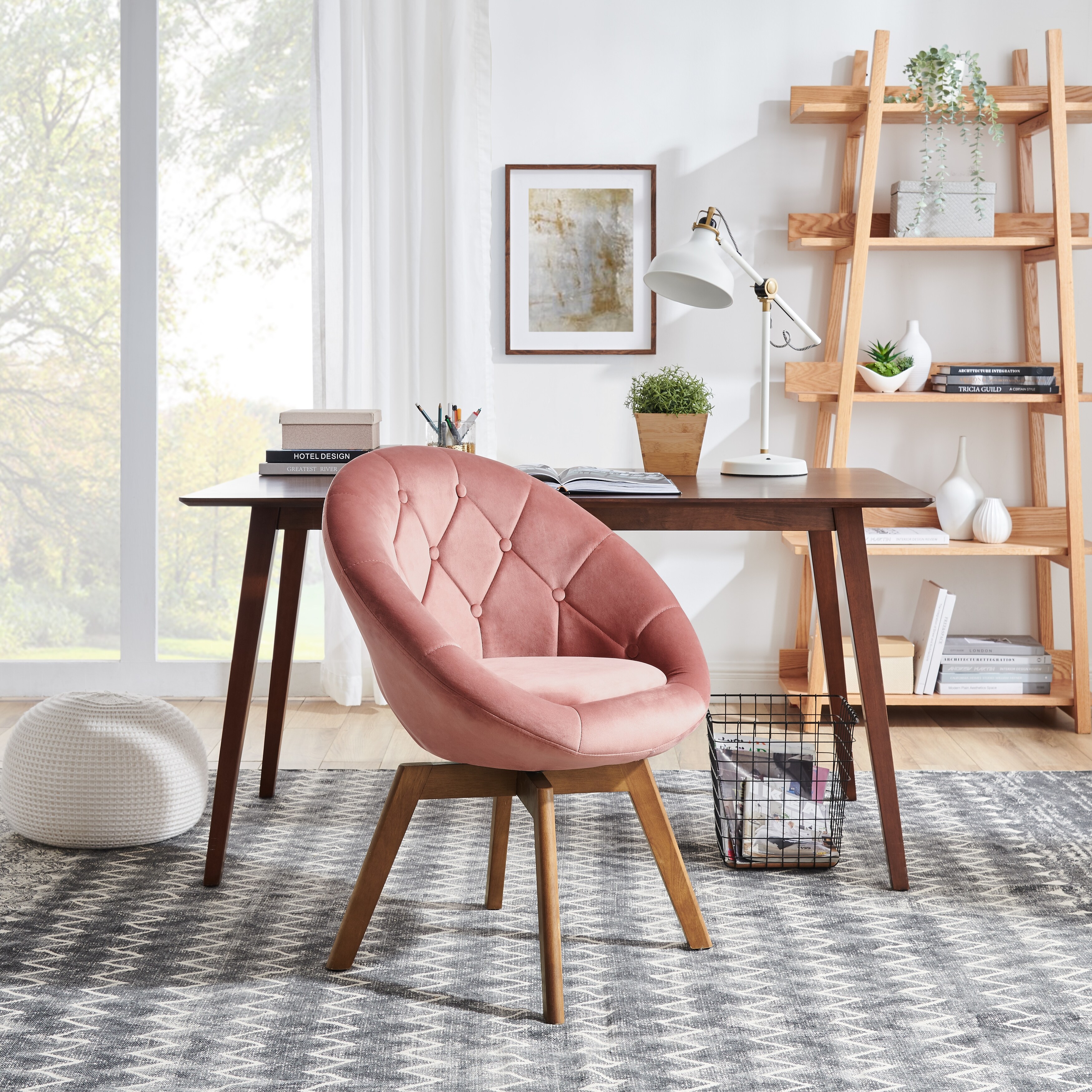 Carson carrington kallax velvet tufted round swivel accent chair clearance