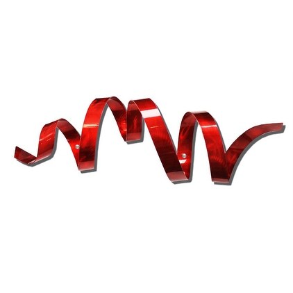Statements2000 Red Abstract Twist Metal Wall Art Sculpture Accent by Jon Allen - Cardinal Wall Twist