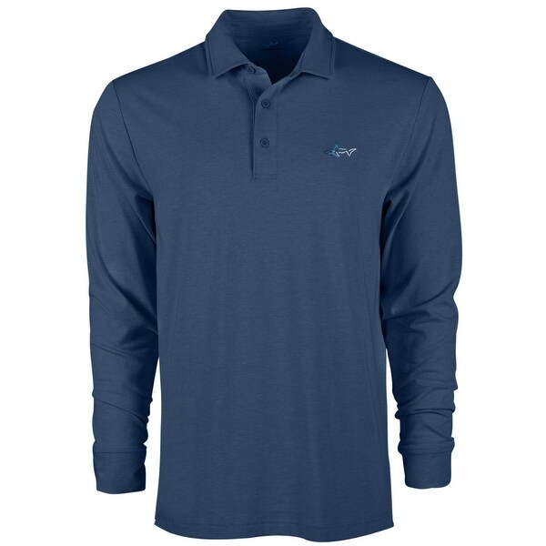 Shop Greg Norman Mens Shirt Blue Size Medium M Polo Rugby Logo