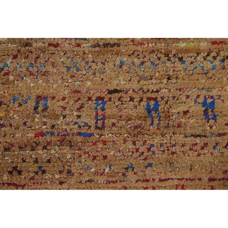 Moroccan Oriental Area Rug Handmade Jute Carpet - 9'5"x 13'4"