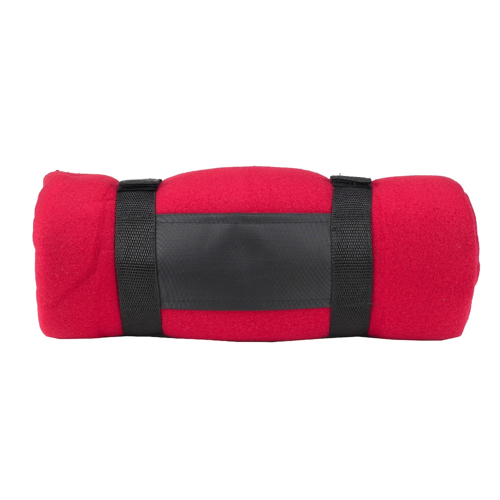 Picnic at Ascot - Soft Fleece Blanket with Carrier -Red