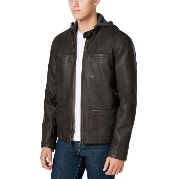brown leather levi jacket