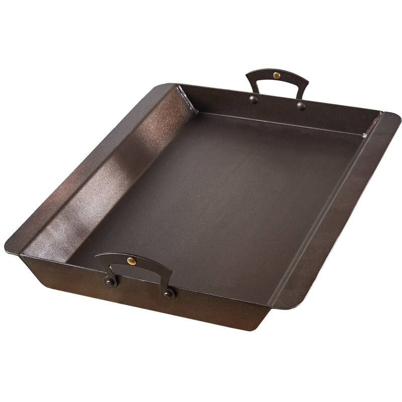 Classic Cuisine Iron Roasting Pan - Pre-Seasoned Roaster Pan with Handles
