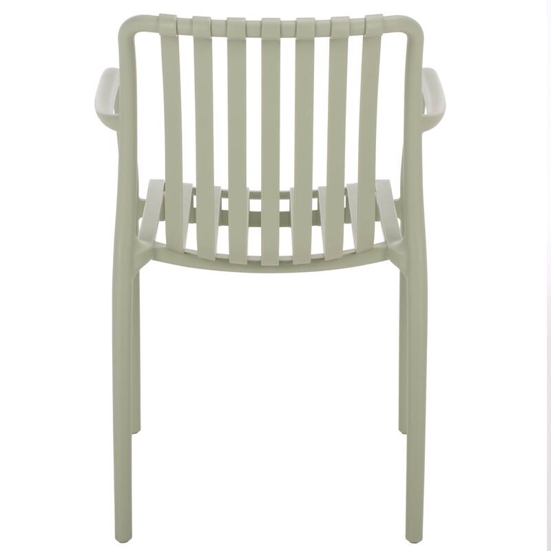 SAFAVIEH Outdoor Living Holly Stacking Dining Armchair (Set of 2) - 22"W x 22"D x 32"H