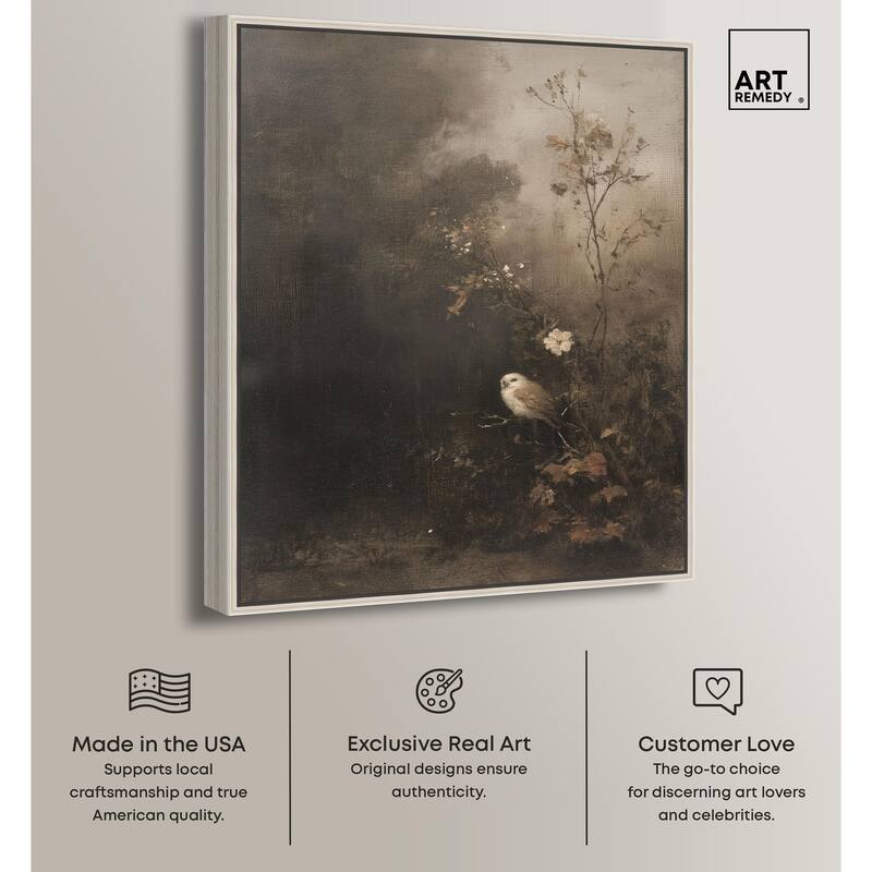 Owl in the Shadows II Canvas by Art Remedy