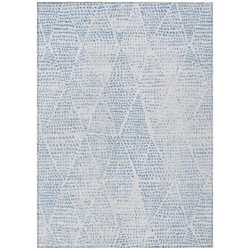 HomeRoots Geometric Transitional Rectangle Outdoor Rug