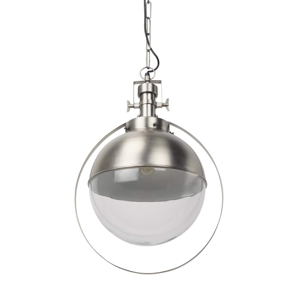 Leighton 15.0L x 15.0W x 20.0H Antique Nickel Pendant Light - 15.0L x 15.0W x 20.0H