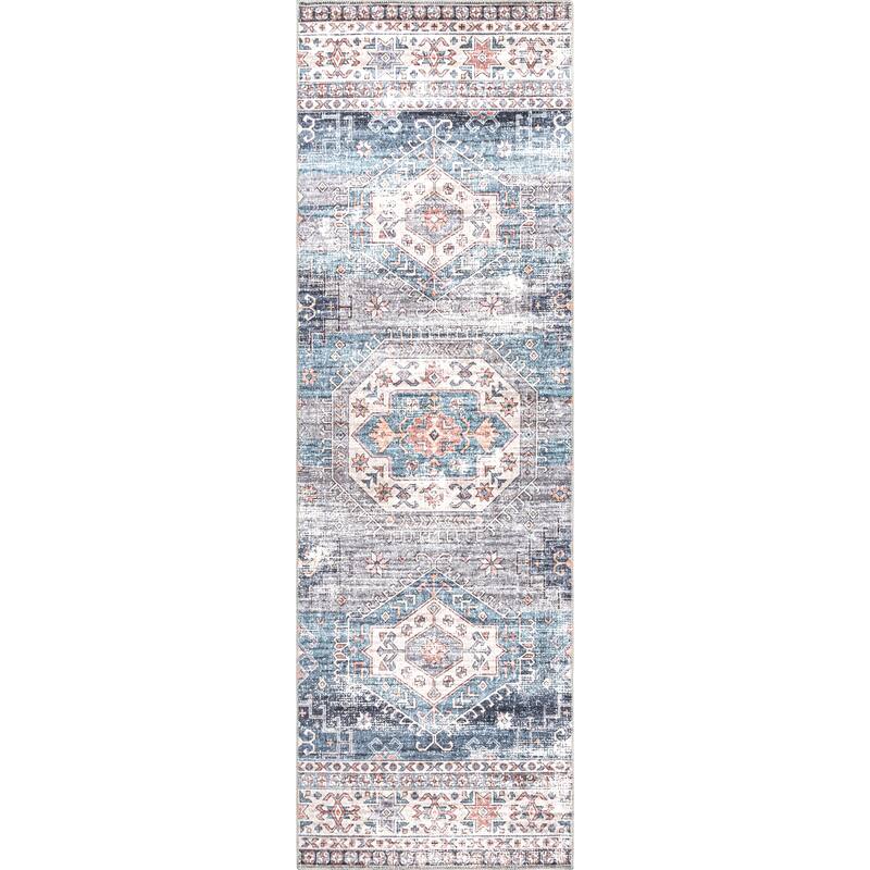 Nuloom Drina SpinClean Distressed Machine Washable Area Rug