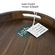 preview thumbnail 28 of 68, KINWELL Round Black Walnut Wood Serving Tray Ottoman Tray with Handles