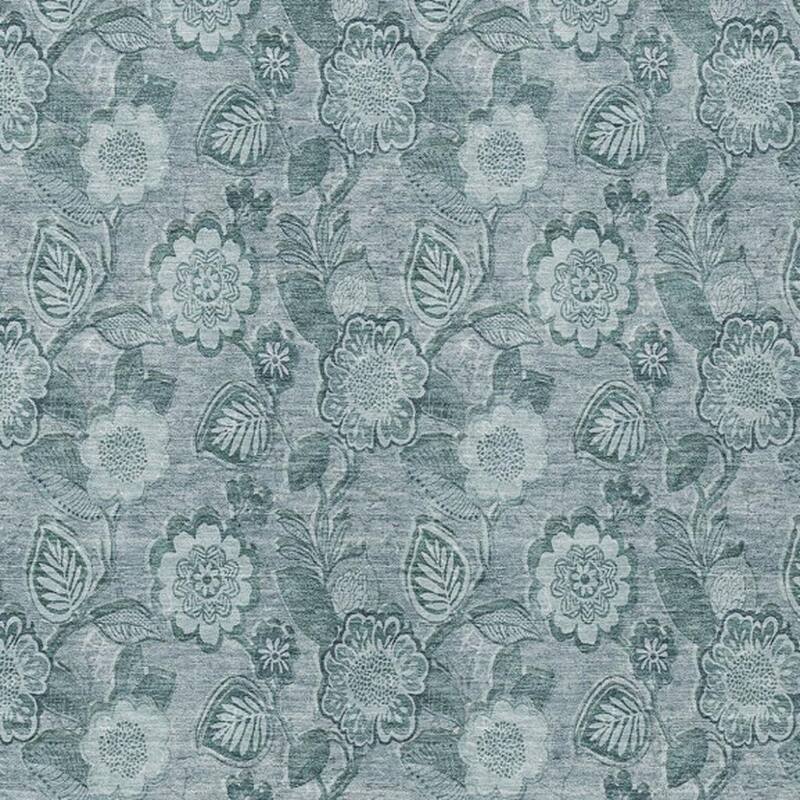 HomeRoots Floral Transitional Rectangle Outdoor Rug