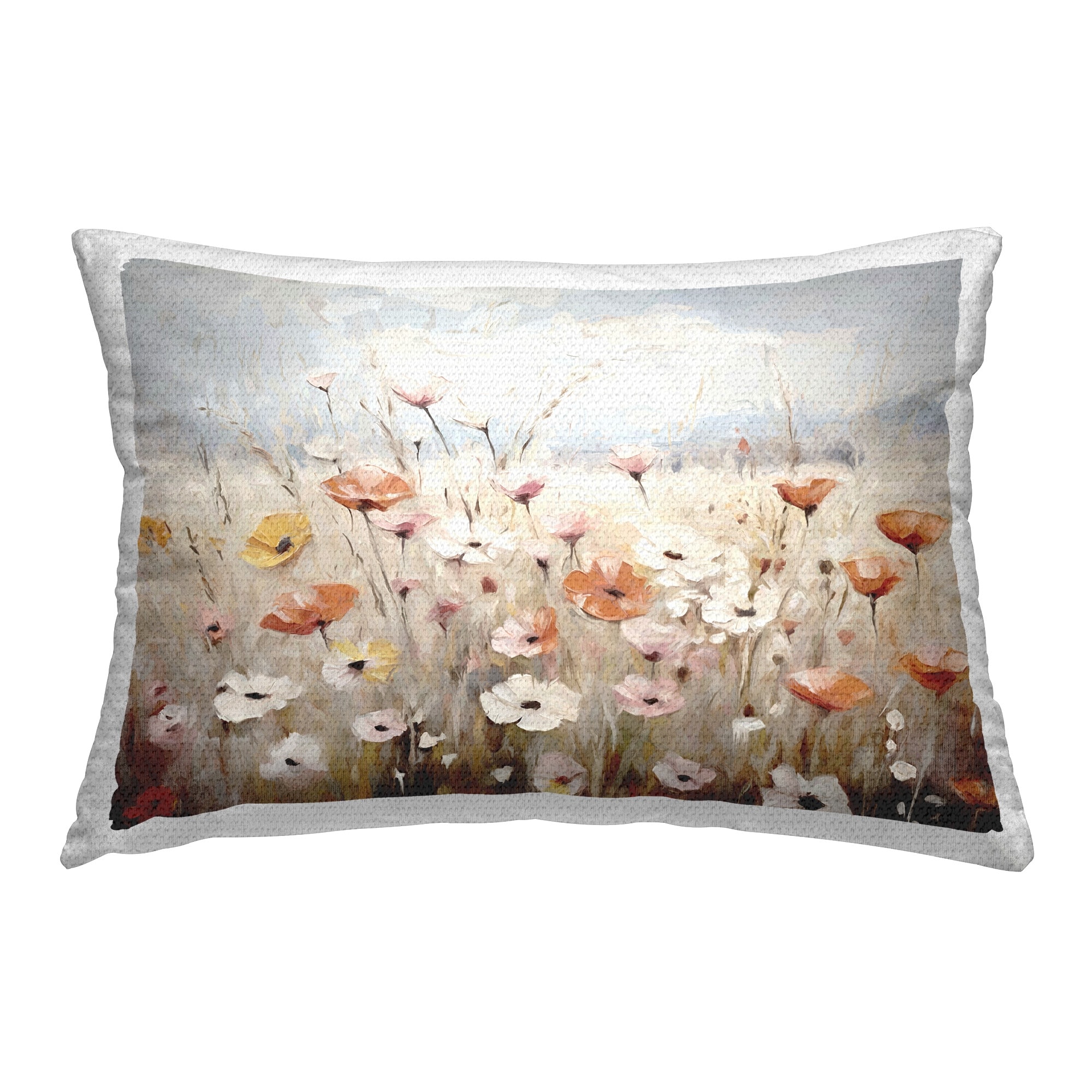 Stupell Country Meadow Flowers Printed Outdoor Throw Pillow Design by Ramona Murdock