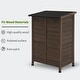 preview thumbnail 36 of 43, Mcombo Outdoor Wood Storage Cabinet, Small Size Garden Wooden Tool Shed with Double doors, Outside Tools Cabinet 0985CR