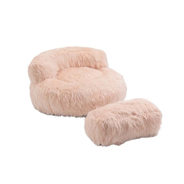 Large Bean Bag Sofa Chair With Arms – High-Density Foam Filled, Comfy Lounge Chair For Adults & Kids (Pink)