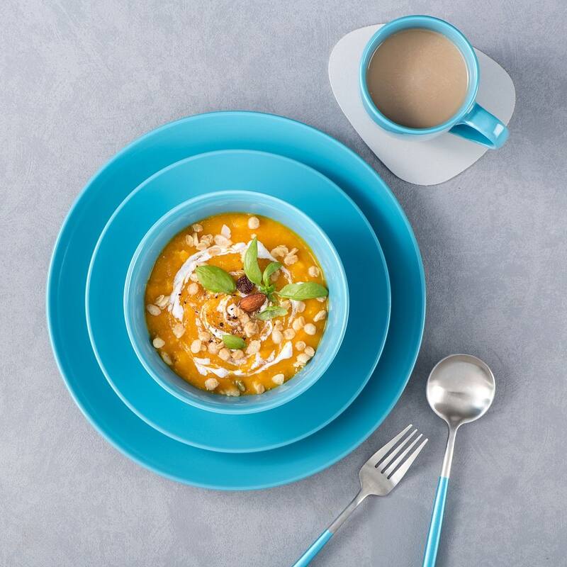 LOVECASA 16-Piece Porcelain Dinnerware Set (Service for 4)