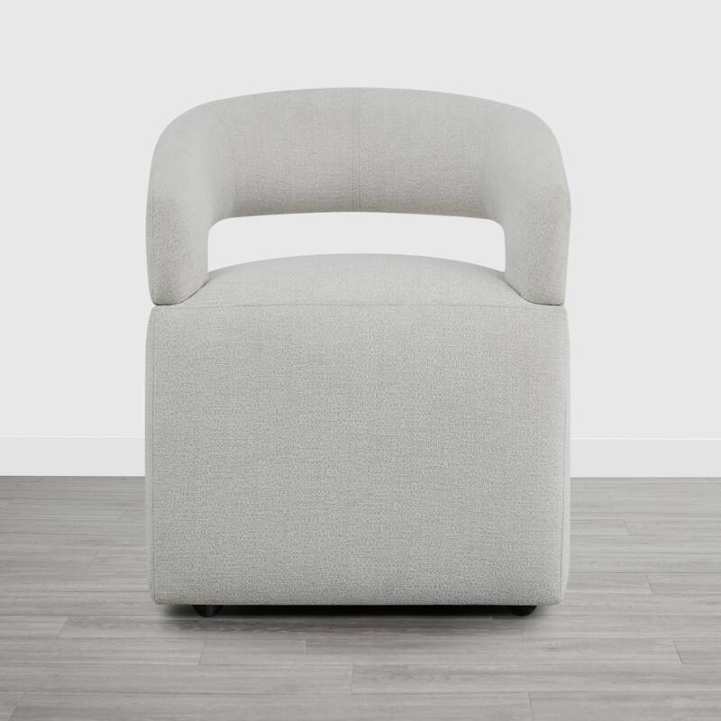 Spruce & Spring Parker Modern Mobile Dining Chair with Casters & Open Back