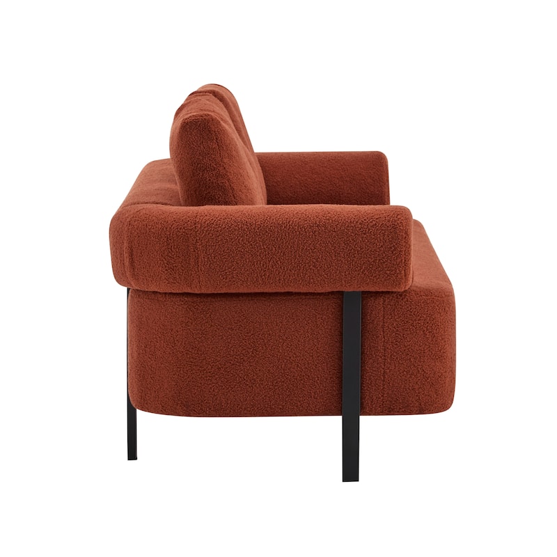 78" Modern 3-Seater Sofa Couch, Upholstered Sofa with Rolled Armrests & 3 Plush Pillows, Comfy Couch for Living Room, Bedroom