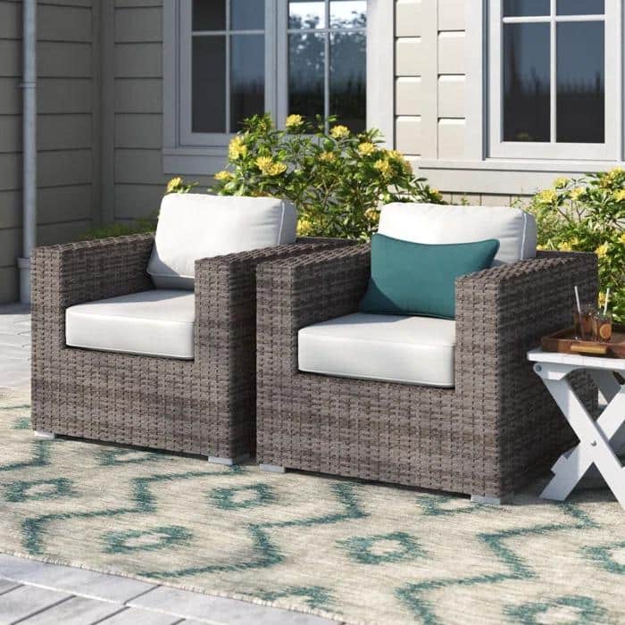 Patio Chair With Sunbrella Cushions - Stylish And Durable Outdoor Seating(Excluding the table)