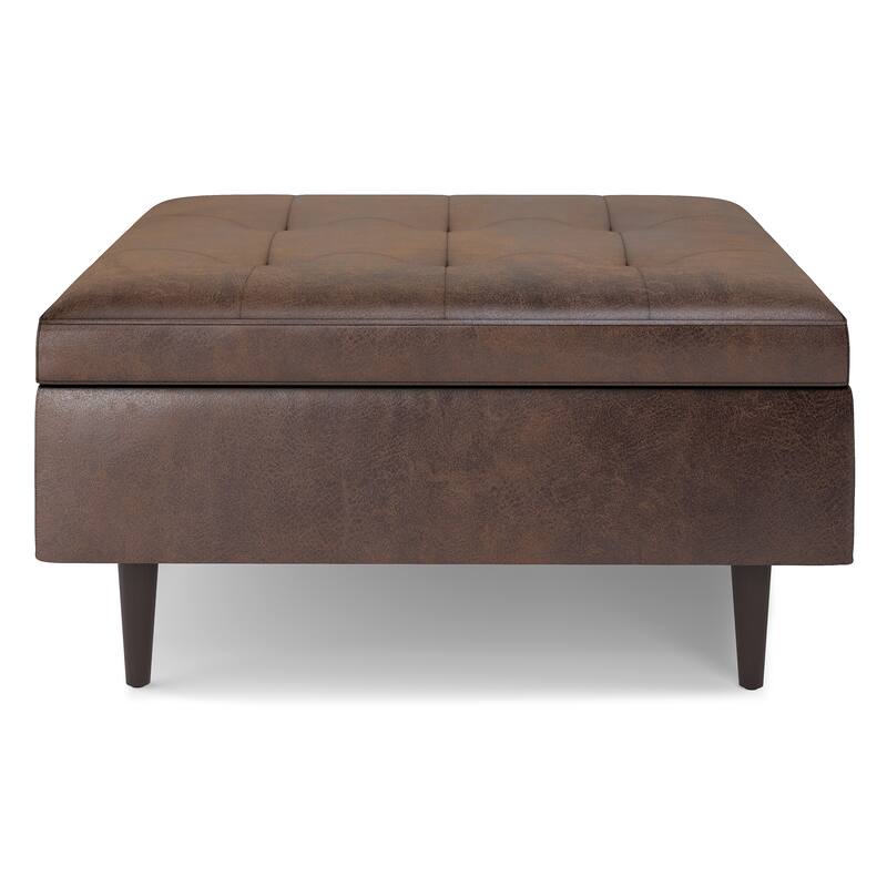 WYNDENHALL Blanchette Mid Century Modern Storage Ottoman
