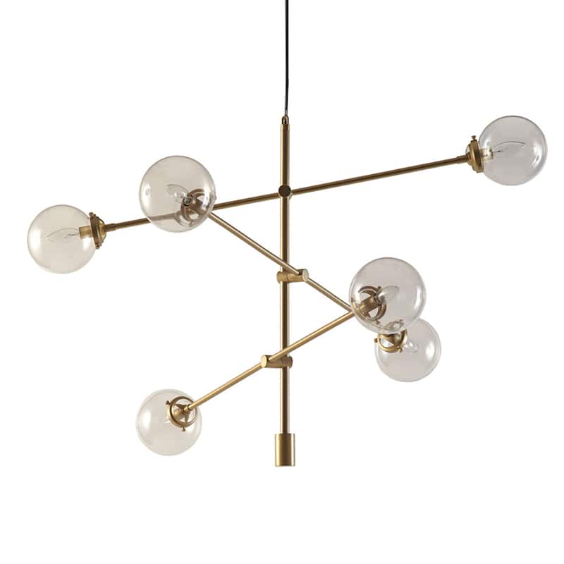 6-Light Modern Architectural Globe Sputnik Bubble Chandelier