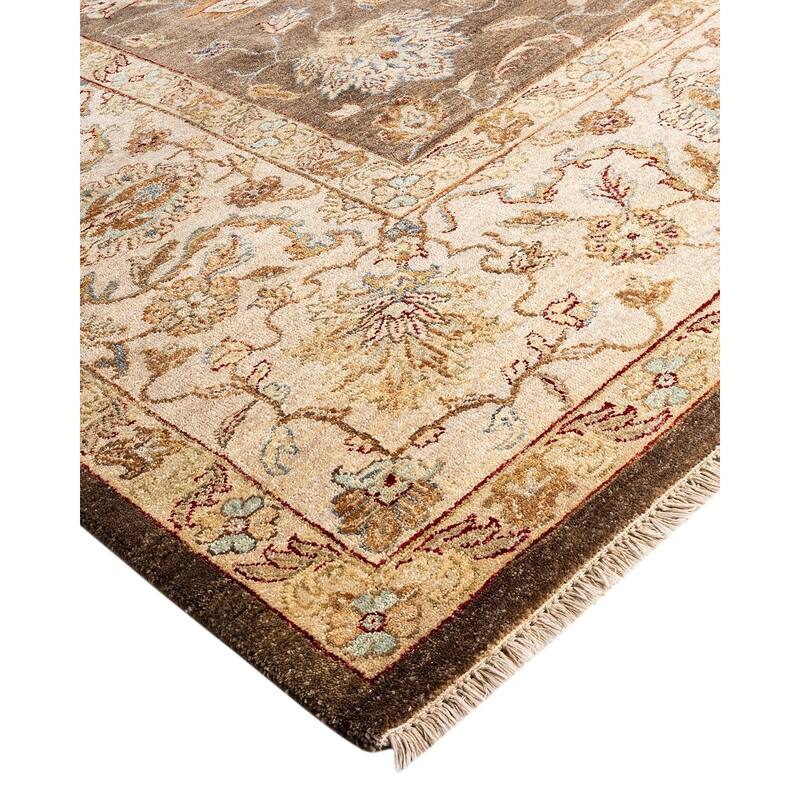 Oushak One-of-a-Kind Handmade Area Rug, Brown - 8' 2" x 9' 9"