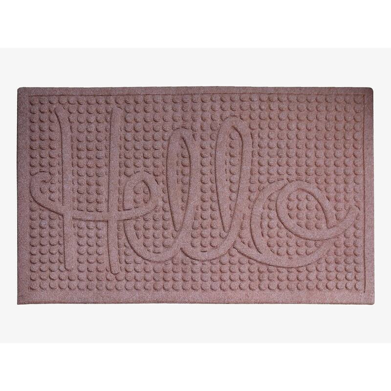 A1HC Durable All Weather Absorbent Doormat Indoor and Outdoor Mats, Boot Scraper, 24x 36 - Light Brown