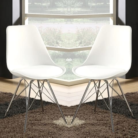 Artistic Modern Design White Dining Chairs (Set of 2)
