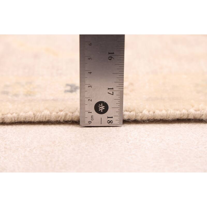 ECARPETGALLERY Hand-knotted Modern Oushak Cream Wool Rug - 8'1 x 10'0