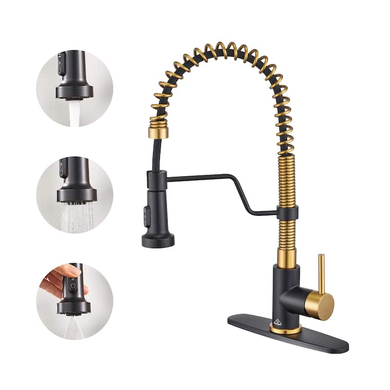 Single Handle Pull-Down Sprayer Kitchen Faucet