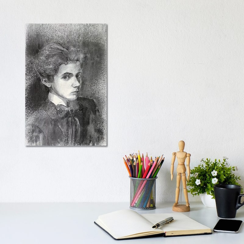 iCanvas "Self-Portrait IV" by Egon Schiele Canvas Print - 12x8x0.75
