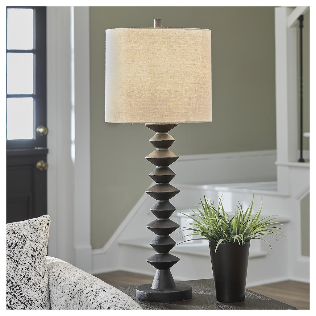 Signature Design by Ashley Luanndon Black Buffet Lamp - 13.88" W x 13.88" D x 37" H