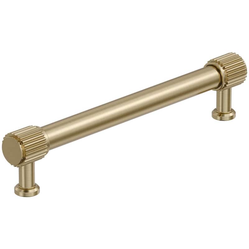 Amerock BP37805 Farewind 6-5/16" Center to Center Fluted Bar Cabinet - Golden Champagne
