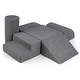 preview thumbnail 10 of 8, Gymax 6 Pcs Toddler Climbing Blocks w/ Handles Chenille Fabric Cover - Grey - See Details