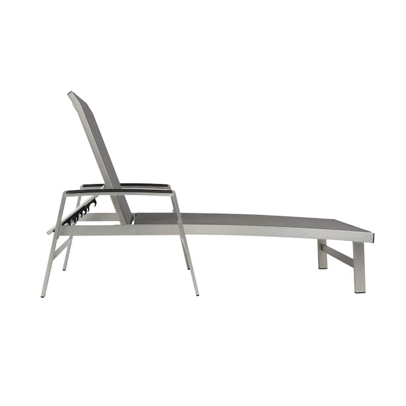 Oxton Outdoor Aluminum Chaise Lounge (Set of 4) by Christopher Knight Home