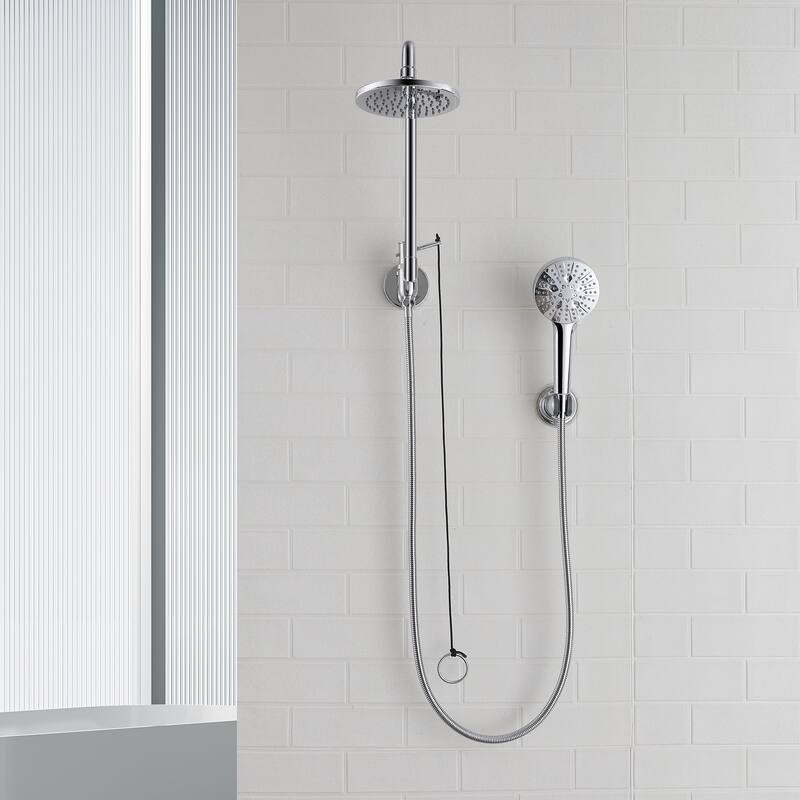 6 Inch Wall Mounted Shower Set With Handheld Shower (Valve Not Included)