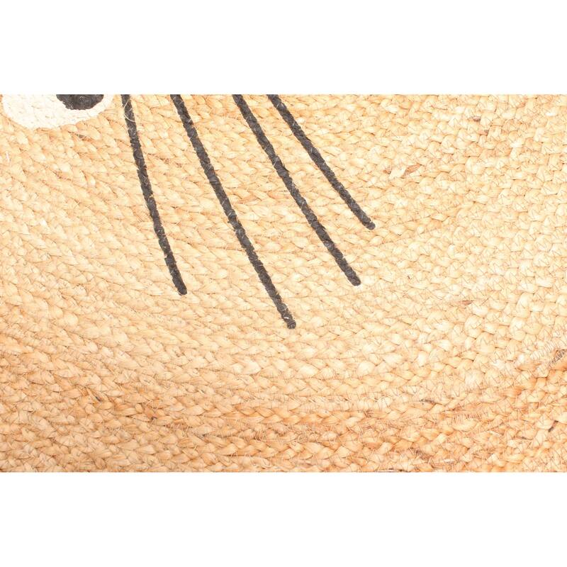 ECARPETGALLERY Braided Weave Palas Denizli Tan Jute Rug - 3'0 x 3'0