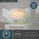 preview thumbnail 4 of 8, Elsa 16-in W Satin Nickel Capiz Shell Coastal Flush Mount Ceiling Light Fixture - 16-in W x 11.5-in H x 16-in D
